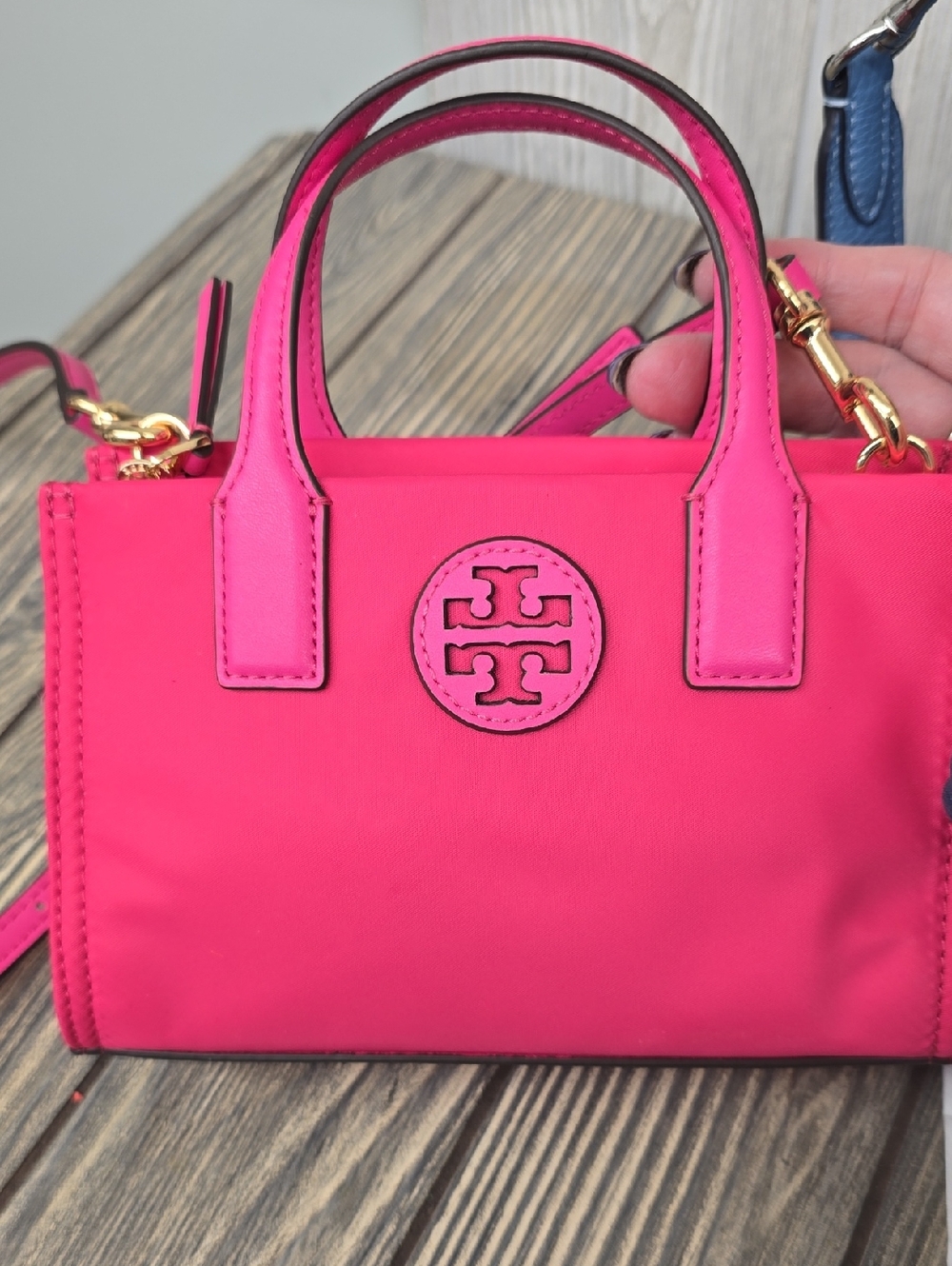 NEW Tory Burch Vibrant Pink Mini Ella Bag NWOT - Picture 3 of 8